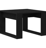 VidaXL Salontafel Zwart Eiken 50 x 50 x 35 cm Bewerkt hout