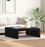 VidaXL Salontafel Zwart Eiken 100 x 100 x 35 cm Bewerkt hout