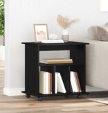 VidaXL Rolling Kast met wiel Zwart Eiken 60 x 45 x 55 cm Bewerkt hout