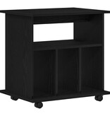 VidaXL Rolling Kast met wiel Zwart Eiken 60 x 45 x 55 cm Bewerkt hout