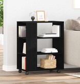 VidaXL Opbergkast met wiel Zwart Eiken 60 x 35 x 75 cm Bewerkt hout