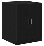 VidaXL Wasmachinekast met opslag Zwart Eiken 70,5 x 71,5 x 91,5 cm