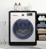 VidaXL Wasmachinekast met opslag Zwart Eiken 70,5 x 71,5 x 91,5 cm
