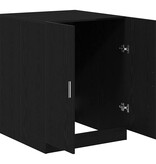 VidaXL Wasmachinekast met opslag Zwart Eiken 70,5 x 71,5 x 91,5 cm