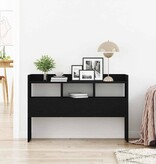 VidaXL Dressoir met lade Zwart Eiken 105 x 30 x 70 cm Bewerkt hout