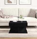 VidaXL Salontafel Zwart Eiken 57 x 57 x 30 cm Bewerkt hout