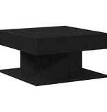 VidaXL Salontafel Zwart Eiken 57 x 57 x 30 cm Bewerkt hout