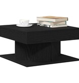 VidaXL Salontafel Zwart Eiken 57 x 57 x 30 cm Bewerkt hout