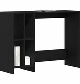 VidaXL Bureau met plank Zwart Eiken 102,5 x 35 x 75 cm Bewerkt hout