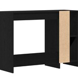 VidaXL Bureau met plank Zwart Eiken 102,5 x 35 x 75 cm Bewerkt hout