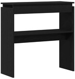 VidaXL Wandtafel Zwart Eiken 80 x 30 x 80 cm Bewerkt hout