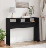 VidaXL Wandtafel Zwart eiken 105 x 30 x 80 cm Bewerkt hout