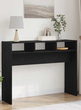 VidaXL Wandtafel Zwart eiken 105 x 30 x 80 cm Bewerkt hout