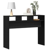 VidaXL Wandtafel Zwart eiken 105 x 30 x 80 cm Bewerkt hout