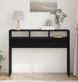 VidaXL Wandtafel Zwart eiken 105 x 30 x 80 cm Bewerkt hout