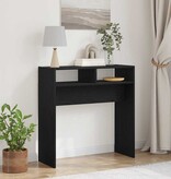 VidaXL Wandtafel Zwart Eiken 78 x 30 x 80 cm Bewerkt hout