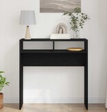 VidaXL Wandtafel Zwart Eiken 78 x 30 x 80 cm Bewerkt hout