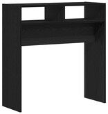 VidaXL Wandtafel Zwart Eiken 78 x 30 x 80 cm Bewerkt hout