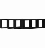 VidaXL Wandplank 4 pcs Zwart eiken 80 x 15 x 26 cm Bewerkt hout