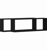 VidaXL Wandplank 2 pcs Zwart eiken 80 x 15 x 26 cm Bewerkt hout