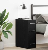 VidaXL Apothekerskast Zwart eiken 20 x 45.5 x 60 cm Bewerkt hout