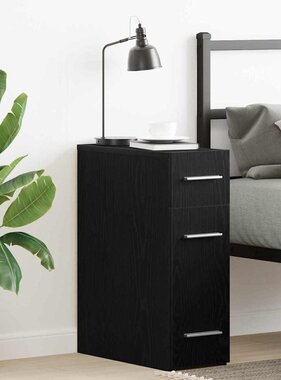 VidaXL Apothekerskast Zwart eiken 20 x 45.5 x 60 cm Bewerkt hout