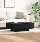 VidaXL Salontafel Zwart Eiken 90 x 60 x 31 cm Bewerkt hout