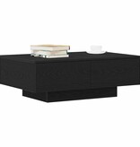 VidaXL Salontafel Zwart Eiken 90 x 60 x 31 cm Bewerkt hout