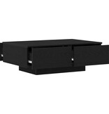 VidaXL Salontafel Zwart Eiken 90 x 60 x 31 cm Bewerkt hout