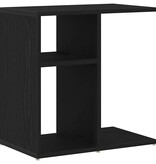 VidaXL Bijzettafel Zwart Eiken 50 x 30 x 50 cm Bewerkt hout