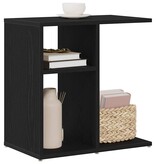 VidaXL Bijzettafel Zwart Eiken 50 x 30 x 50 cm Bewerkt hout