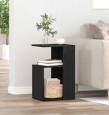 VidaXL Bijzettafel Zwart Eiken 36 x 30 x 56 cm Bewerkt hout
