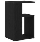 VidaXL Bijzettafel Zwart Eiken 36 x 30 x 56 cm Bewerkt hout