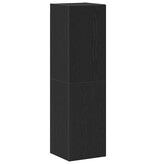 VidaXL Wand TV Kast Zwart Eiken 30,5 x 30 x 110 cm Bewerkt hout
