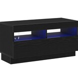 VidaXL TV-kast Zwart Eiken 80 x 35 x 40 cm Bewerkt hout