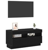 VidaXL TV-kast Zwart Eiken 80 x 35 x 40 cm Bewerkt hout