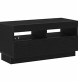 VidaXL TV-kast Zwart Eiken 80 x 35 x 40 cm Bewerkt hout
