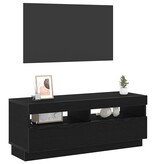 VidaXL TV-kast Zwart Eiken 100 x 35 x 40 cm Bewerkt hout