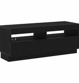 VidaXL TV-kast Zwart Eiken 100 x 35 x 40 cm Bewerkt hout