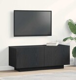 VidaXL TV-kast Zwart Eiken 100 x 35 x 40 cm Bewerkt hout