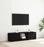 VidaXL TV-kast Zwart Eiken 140 x 38,5 x 36 cm Bewerkt hout