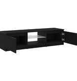 VidaXL TV-kast Zwart Eiken 140 x 38,5 x 36 cm Bewerkt hout