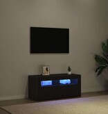 VidaXL TV-kast met lade Zwart Eiken 90 x 39 x 30 cm Bewerkt hout