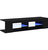 VidaXL TV-kast Zwart Eiken 135 x 39 x 30 cm Bewerkt hout