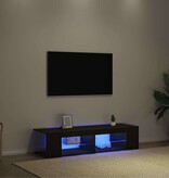 VidaXL TV-kast Zwart Eiken 135 x 39 x 30 cm Bewerkt hout