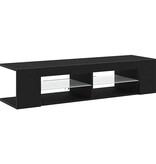 VidaXL TV-kast Zwart Eiken 135 x 39 x 30 cm Bewerkt hout