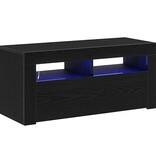 VidaXL TV-kast Zwart Eiken 90 x 35 x 40 cm Bewerkt hout