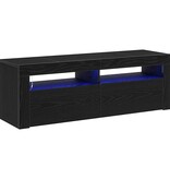 VidaXL TV-kast Zwart Eiken 120 x 35 x 40 cm Bewerkt hout