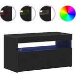 VidaXL TV-kast 2 pcs Zwart Eiken 75 x 35 x 40 cm Bewerkt hout