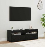 VidaXL TV-kast 2 pcs Zwart Eiken 60 x 35 x 40 cm Bewerkt hout